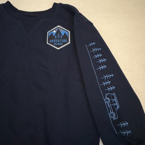 Cat and Jack navy adventure sweatshirt 4T - Picture 4 of 5